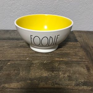 Rae Dunn Foodie Bowl Yellow Inside LL